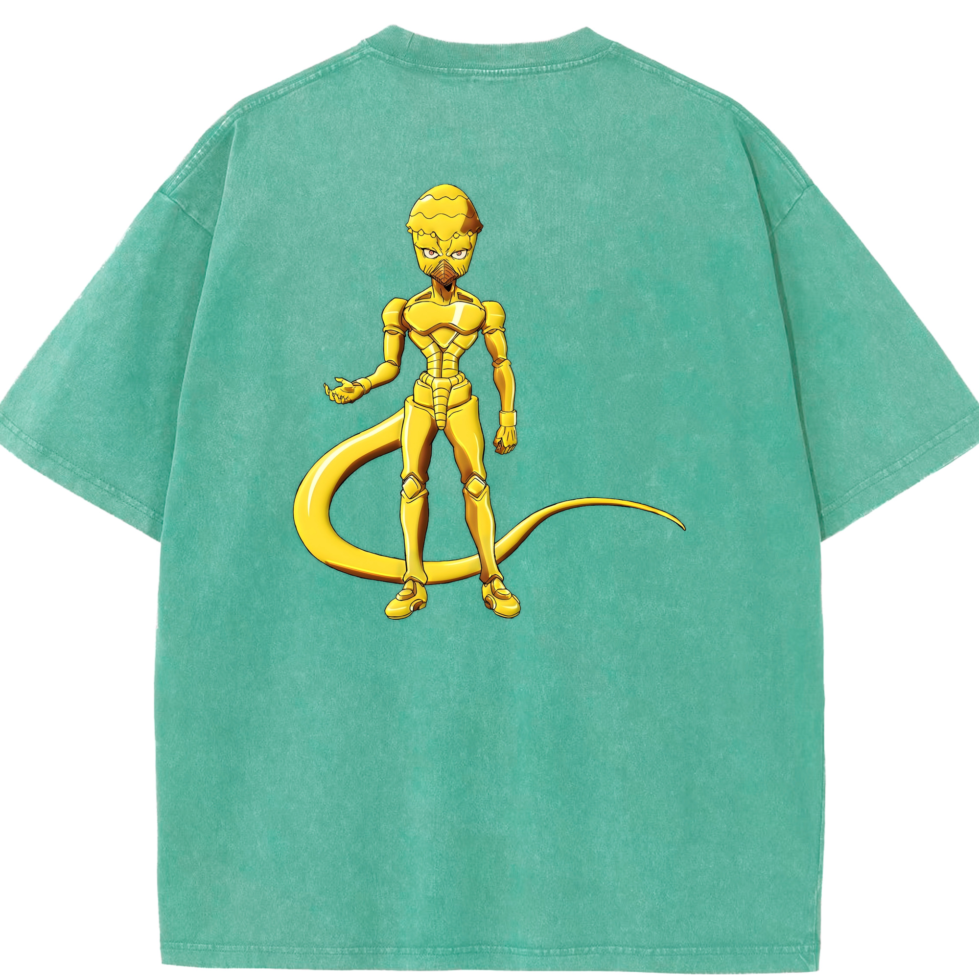 （画像用） ジョジョの奇妙な冒険 おといし あきら JoJo's Bizarre Adventure Akira Otoishi 綿100% ヴィンテージ風 半袖Tシャツ（背面プリント）